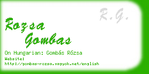 rozsa gombas business card