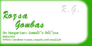 rozsa gombas business card